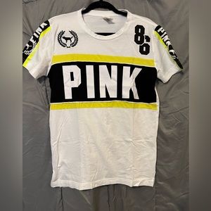 Pink brand neon green Tshirt